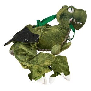 Halloween Costume Green Dino Rider Toddler Costume 3T-4T One Pc Step-In w Straps